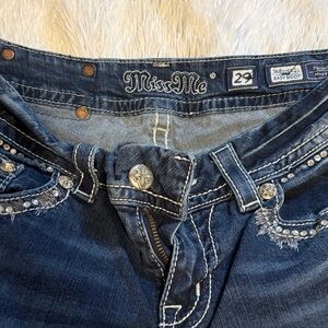 Miss Me Women's Indigo Boot Cut Jeans with Rhinestones